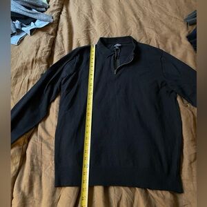 Men's Black Zip-Up Sweater